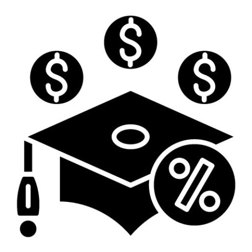 Higher Education Loan Program Glyph Icon