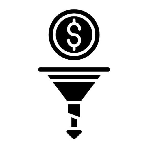 Sales Funnel Glyph Icon | Media Agency