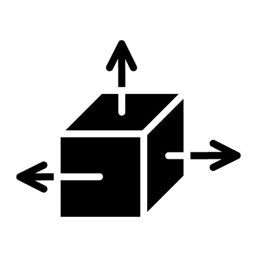 3D Object Glyph Icon