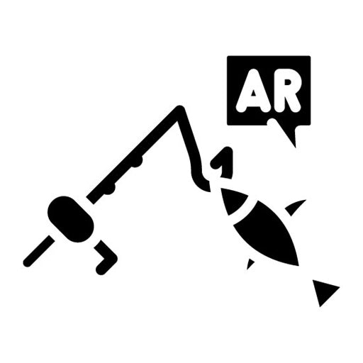 Ar Fishing Glyph Icon