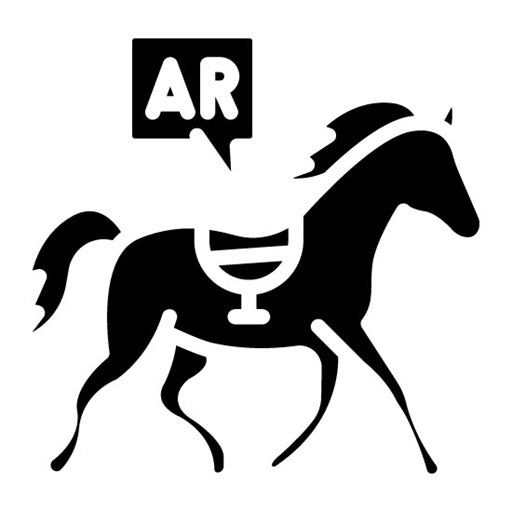 Ar Horse Riding Glyph Icon