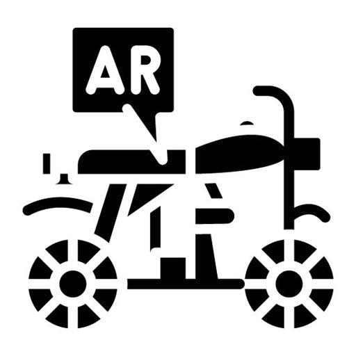 Ar Motorbike Riding Glyph Icon