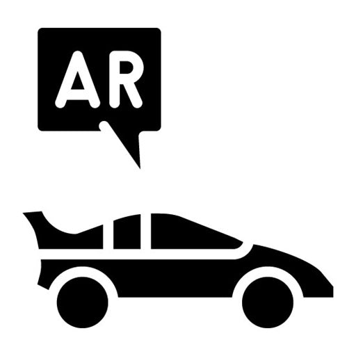 Ar Racing Glyph Icon