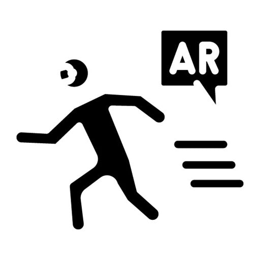 Ar Running Game Glyph Icon