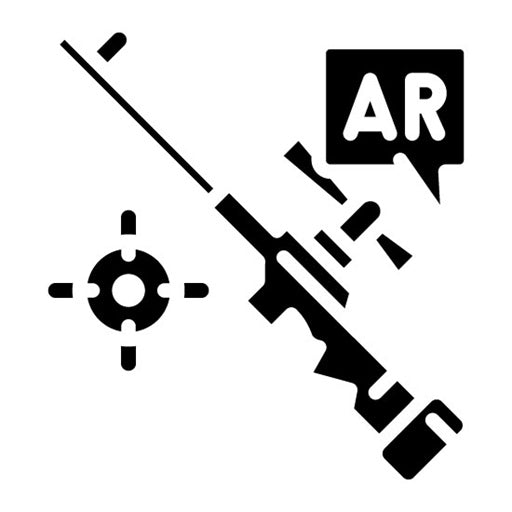 Ar Shooting Glyph Icon