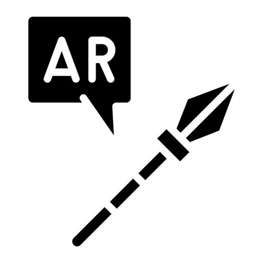 Ar Spear Throwing Glyph Icon