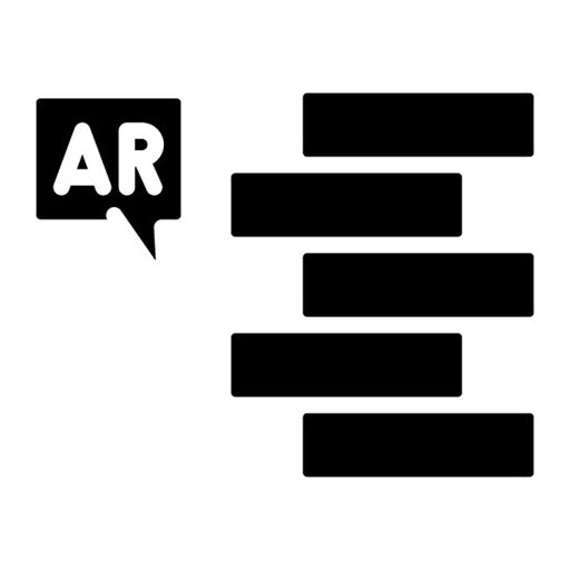 Ar Tumbling Blocks Glyph Icon