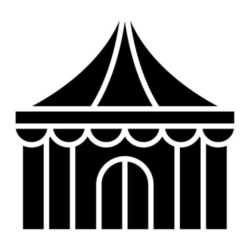 Circus Tent Glyph Icon