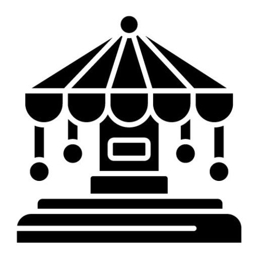 Amusement Park Glyph Icon