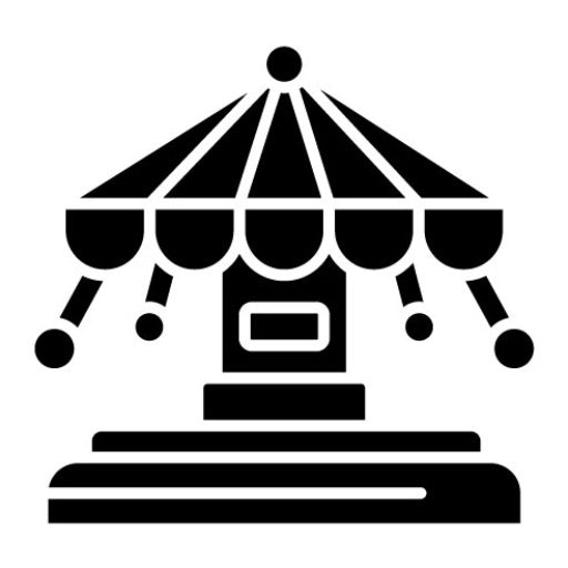 Merry-Go-Round Glyph Icon | Circus