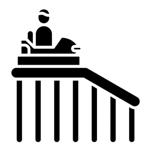 Thrill Ride Glyph Icon | Circus