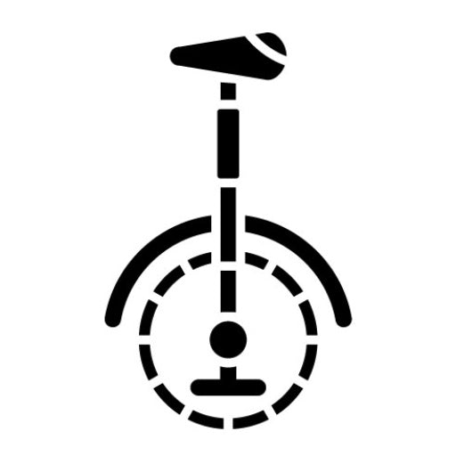 Unicycle Glyph Icon | Circus