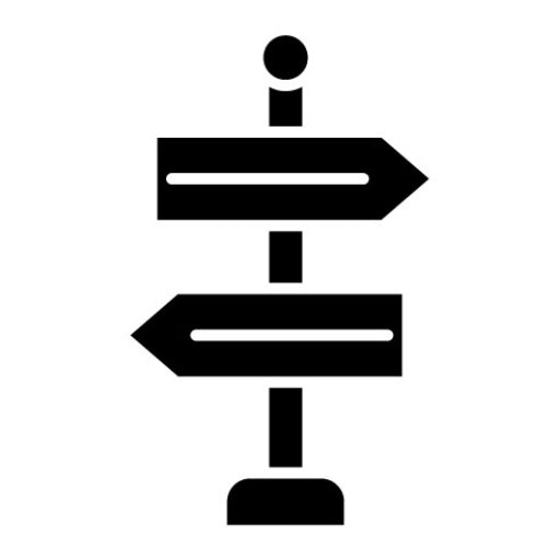 Street Sign Glyph Icon