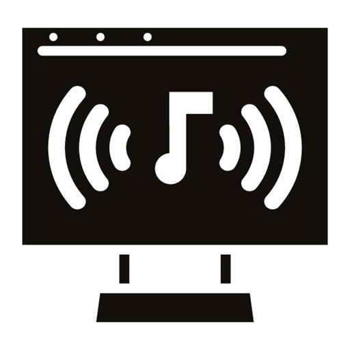 Audio Streaming Glyph Icon