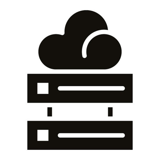 Cloud Storage Glyph Icon | New Media