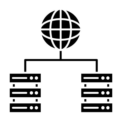 Web Hosting Glyph Icon