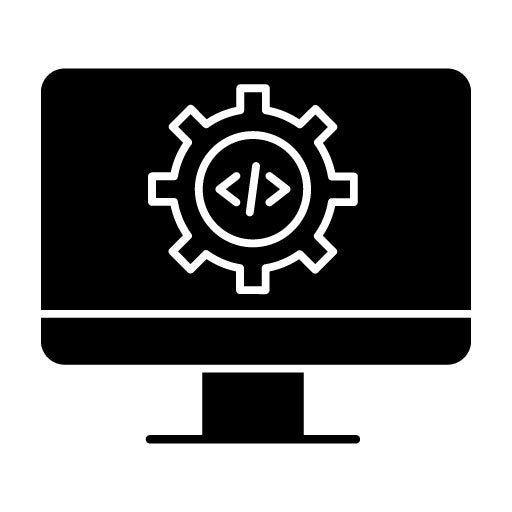 Web Hosting Code Settings Glyph Icon