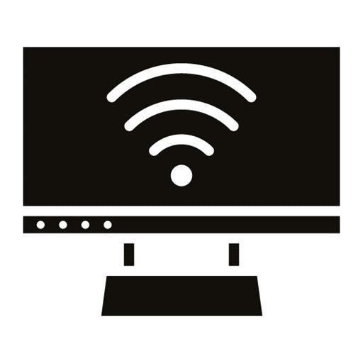 Smart Television Glyph Icon