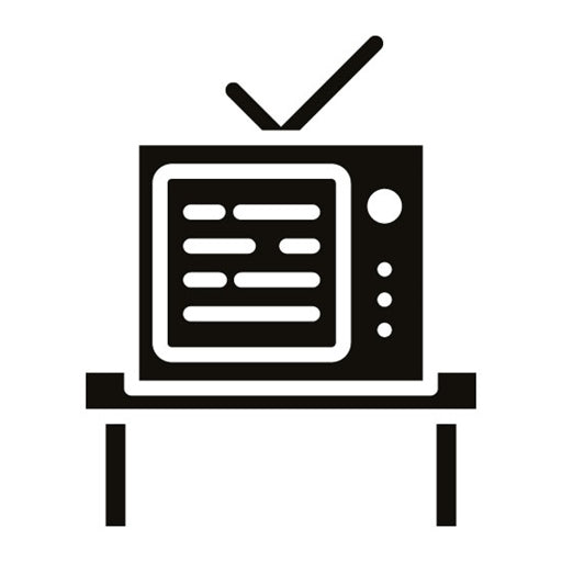 Traditional Media Glyph Icon