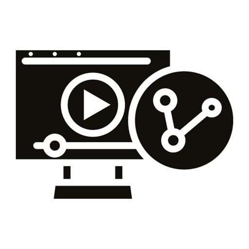 Video Sharing Glyph Icon