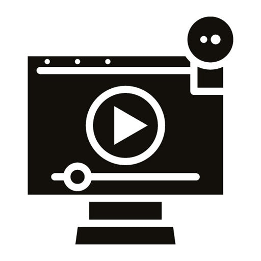 Video Streaming Glyph Icon