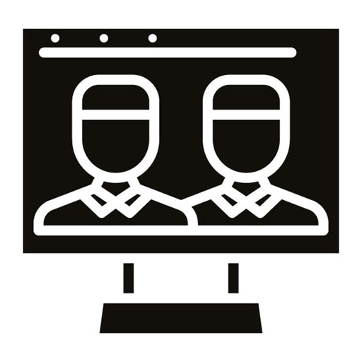 Virtual Online Community Glyph Icon