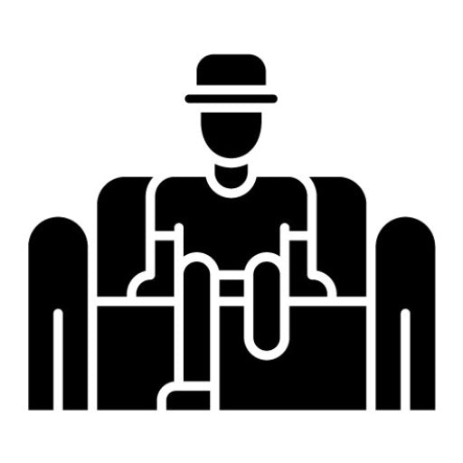 Children With Disabilities Glyph Icon