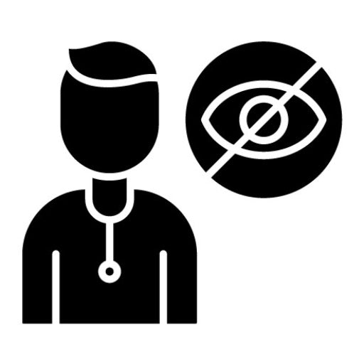 Visually Impaired Glyph Icon