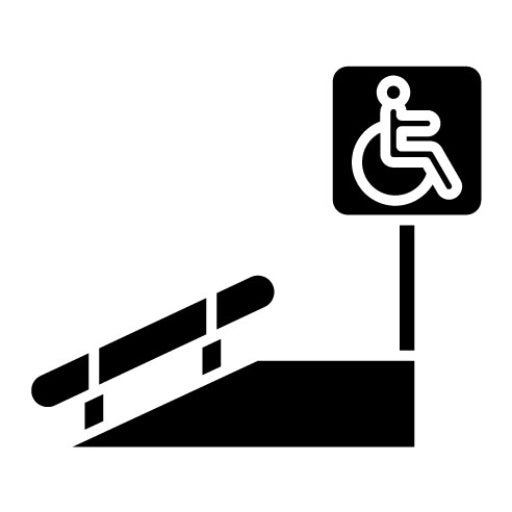 Wheelchair Ramp Glyph Icon