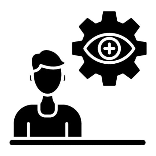 Automatic Eye Examination Glyph Icon
