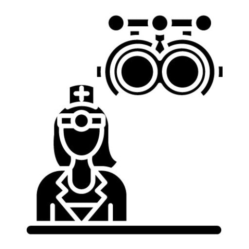 Children Eye Specialist Glyph Icon