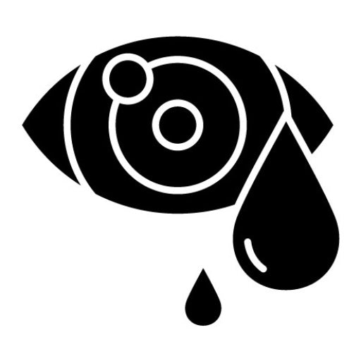 Watery Eyes Glyph Icon | Optometrist