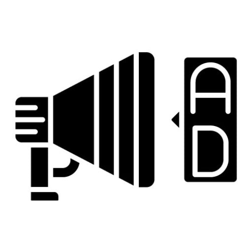 Ad Campaign Glyph Icon | Modelling Agency