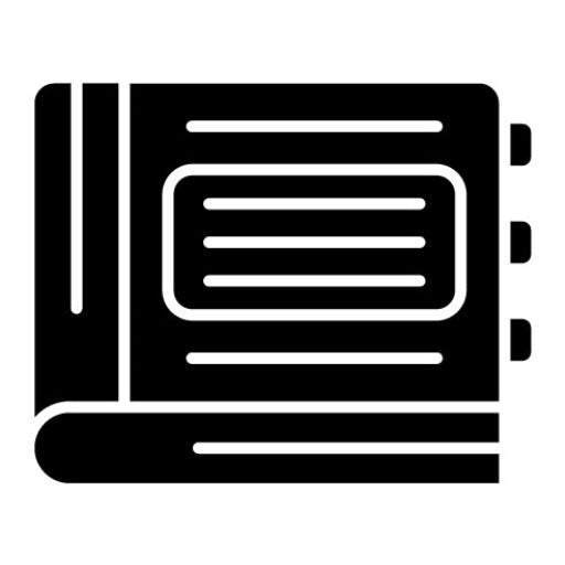 Appointment Book Glyph Icon