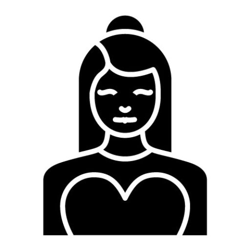 Female Model Glyph Icon