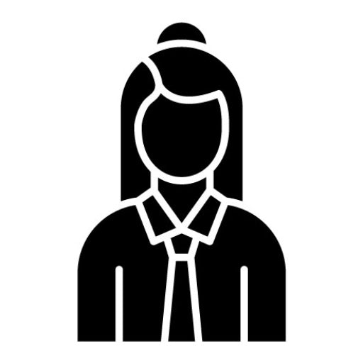 Modeling Agent Female Glyph Icon