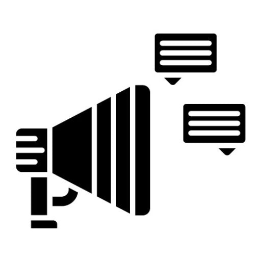 Social Media Campaign Glyph Icon