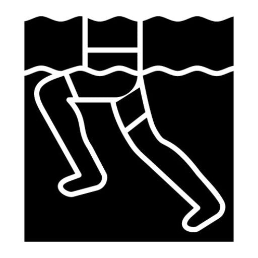 Aqua Jogging Glyph Icon