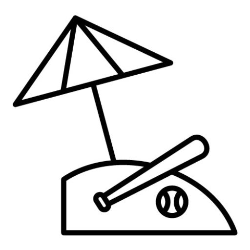 Beach Baseball Icon