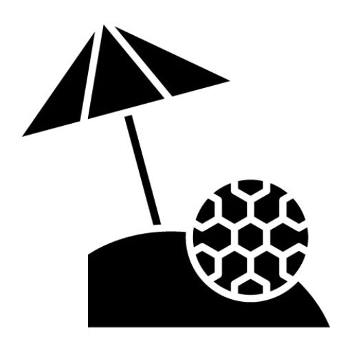 Beach Soccer Glyph Icon