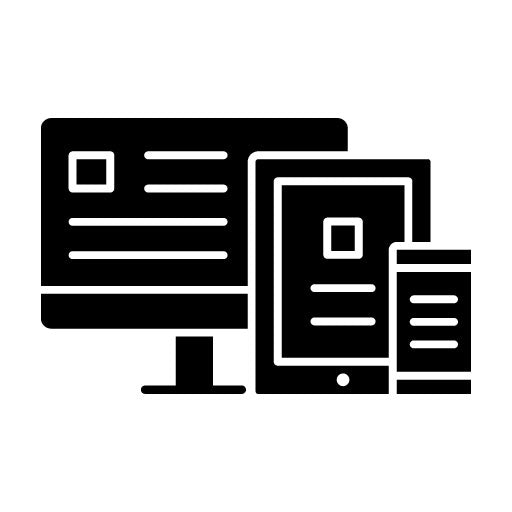 Web Hosting Responsive Design Glyph Icon