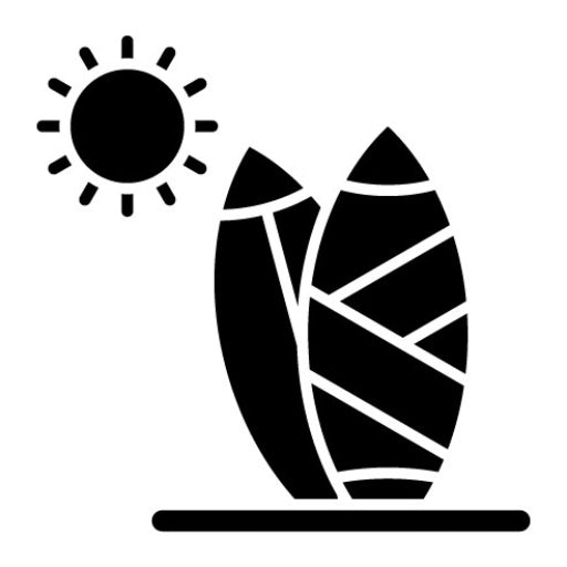 Surfboard Glyph Icon | Water Sports