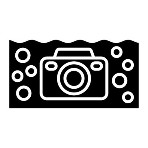 Underwater Photography Glyph Icon