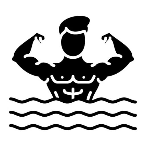 Water Aerobics Glyph Icon