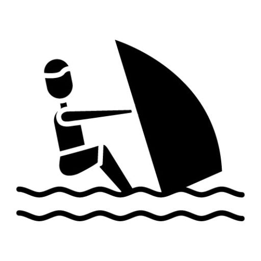Windsurfing Glyph Icon