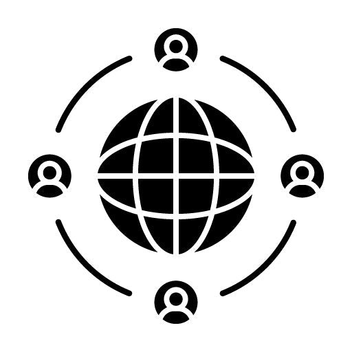 User Connection Glyph Icon