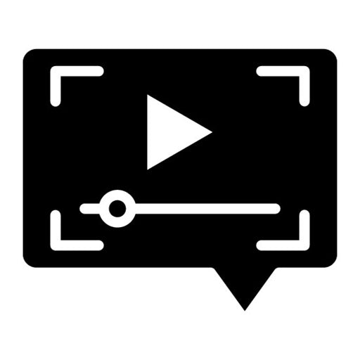 Video Review Glyph Icon