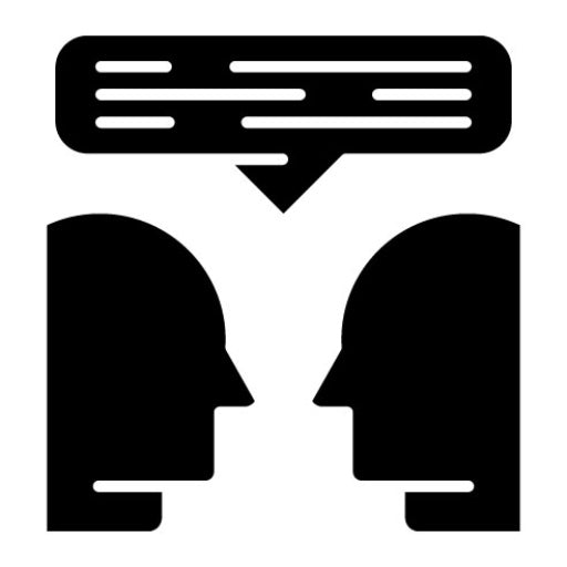 Face To Face Conversation Glyph Icon