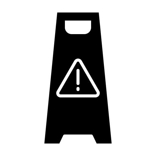 Wet Floor Glyph Icon