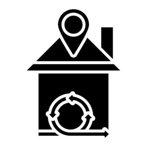 Remote Agile Work Glyph Icon